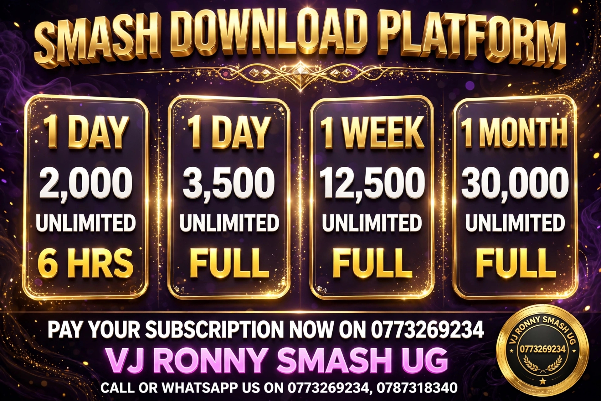 SMASH DOWNLOAD PLATFORM (0773269234)